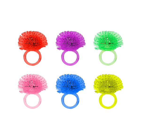 Flashing Pom Pom Ring (Pack of 24)
