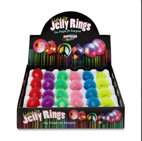Flashing Pom Pom Ring (Pack of 24)