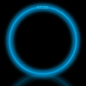22" Blue Premium Glow Necklaces (50/tube or 600/case)