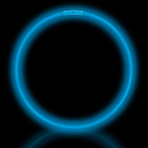 22" Blue Premium Glow Necklaces (50/tube or 600/case)