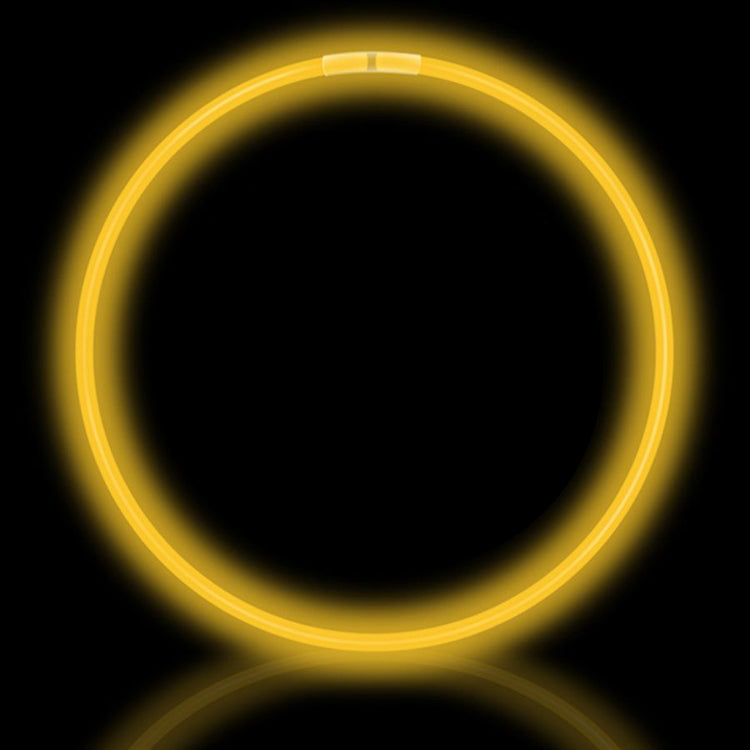 22" Yellow Premium Glow Necklaces (50/tube or 600/case)