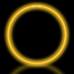 22" Yellow Premium Glow Necklaces (50/tube or 600/case)