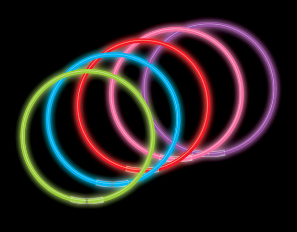 22" Solid Color Glow Necklaces (volume & color options)