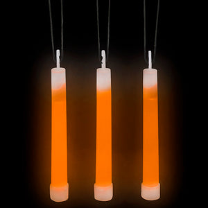 6" Orange Premium Glow Sticks(pack of 24 or case of 288)
