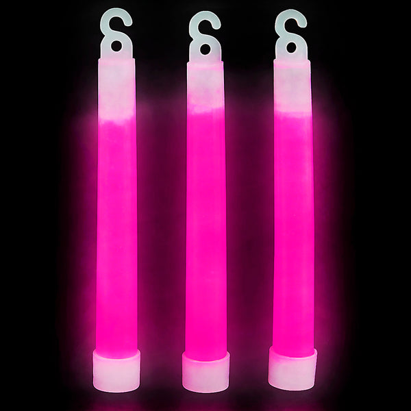 6" Pink Premium Glow Sticks (pack of 24 or case of 288)