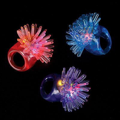 Flashing Pom Pom Ring (Pack of 24)