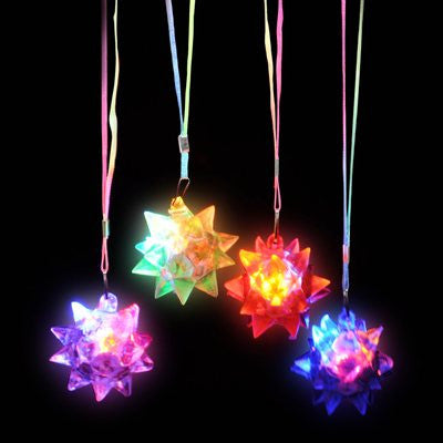 Flashing Star Ball Necklace (Pack of 12)