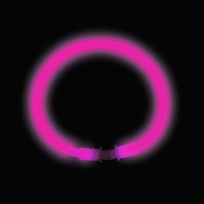 8" Pink Premium Glow Bracelets (50/tube or 1000/case)